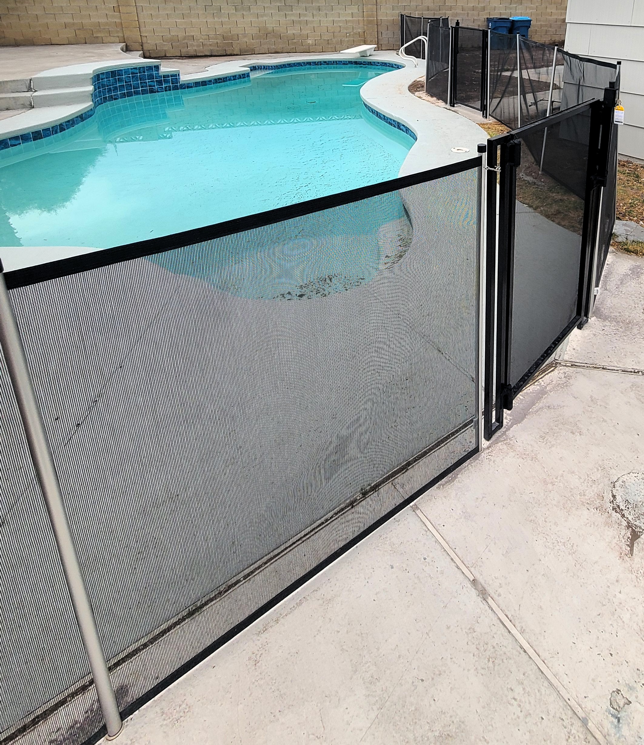 Pool Fence Black Mesh